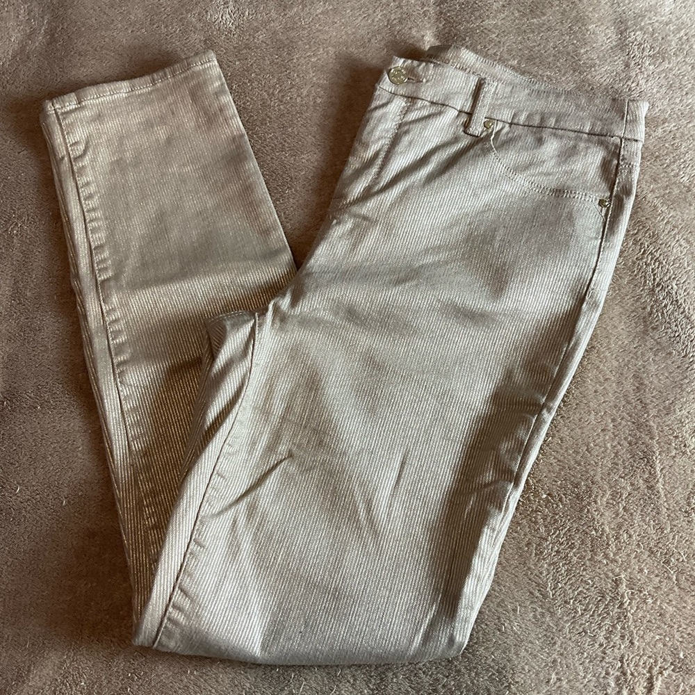 Chico’s So Slimming Girlfriend Slim Leg Ankle Jeans Sz 2 (10)